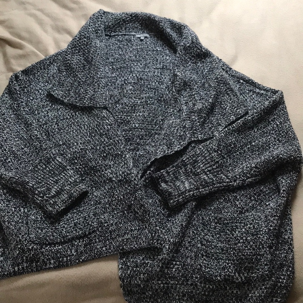 Gray Knitted Cardigan